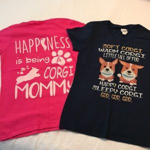 Lot of two corgi T-shirts size small